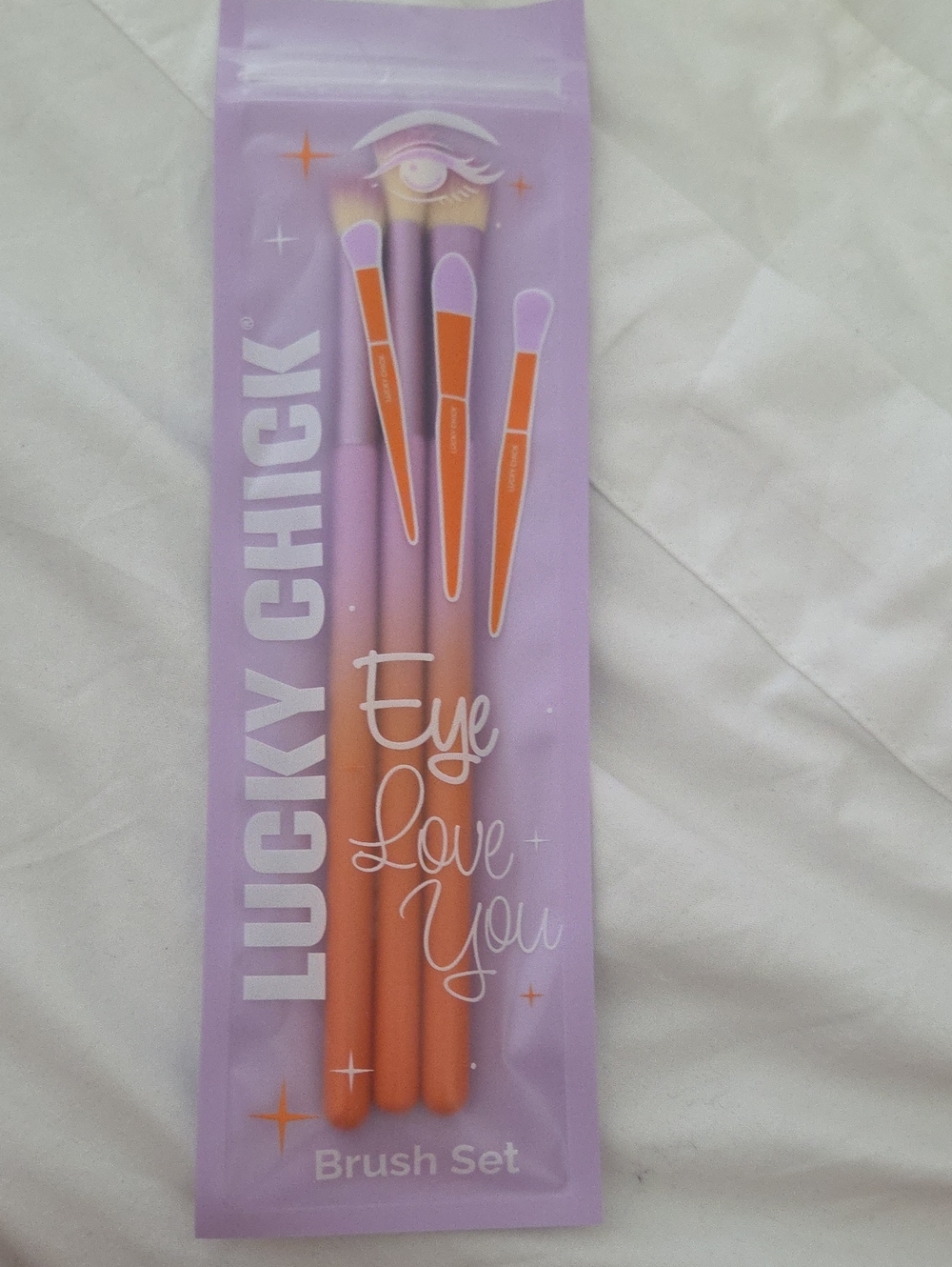 Lucky Chick Eye Brush Set — Purple & Orange